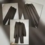 Compleu Casual Din Doua Piese Cu Pietricele,Maro