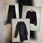 Compleu Din Doua Piese,Cu Perle,Negru